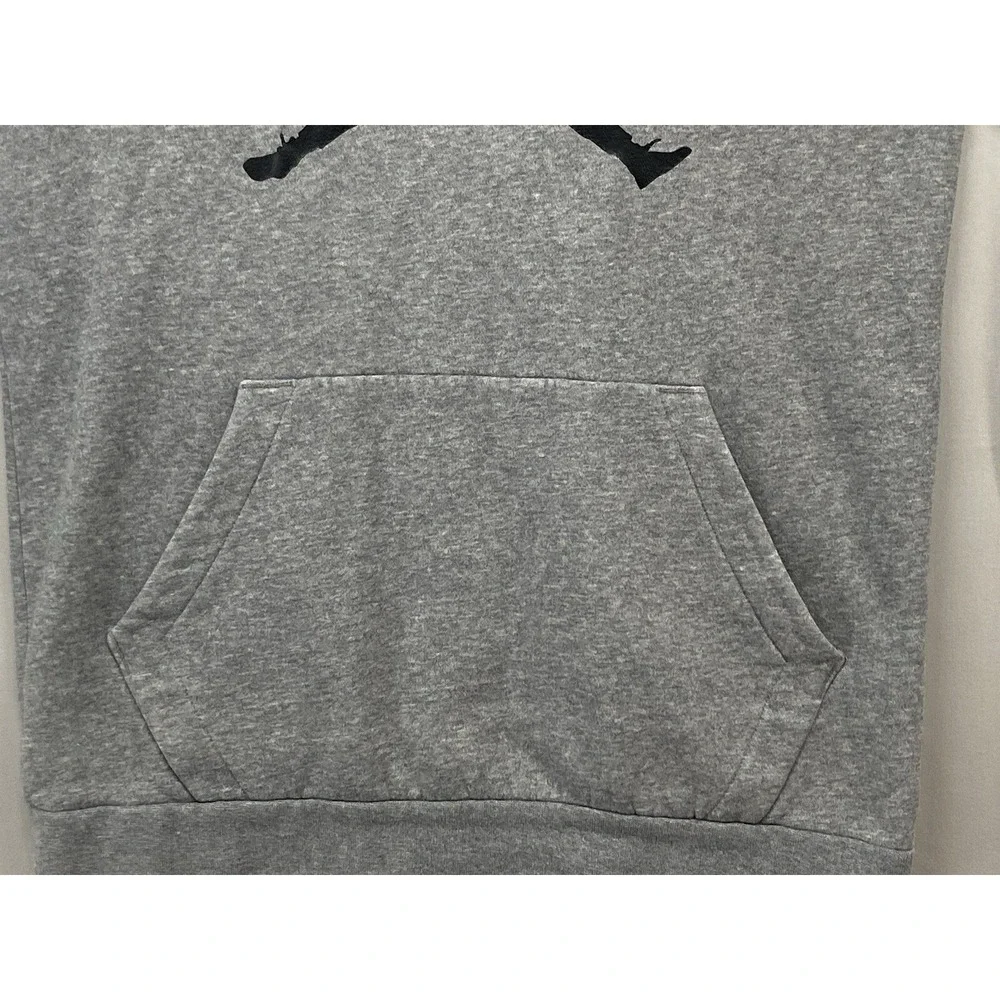 Nike Air Jordan Sweatshirt Hoodie Mens SMALL Gray Black‎ Jumpman Logo Pocket